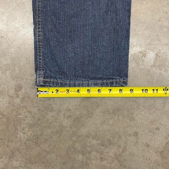 Carhartt Dark Wash Denim Jeans Workwear Straight Leg Distressed Men's 34x30 - Picture 6 of 7